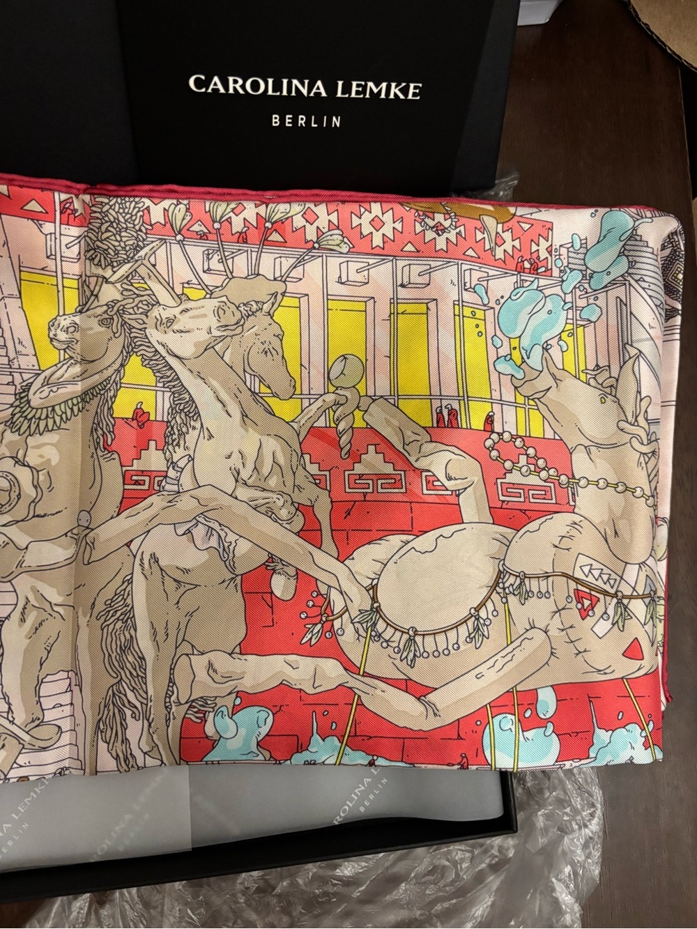 Brand new inbox, Carolina Lemke scarf , 100% silk
